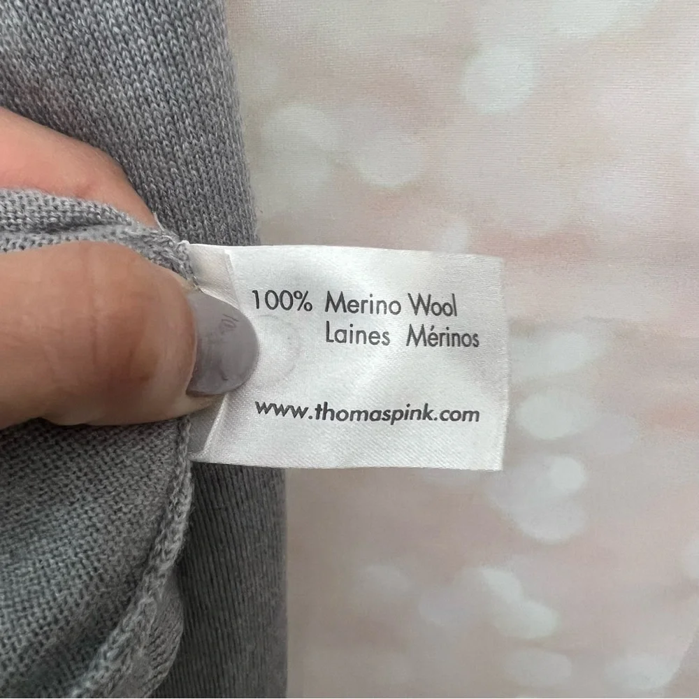 Thomas Pink Merino Wool V-Neck Sweater, Jumper - Picture 6 of 9